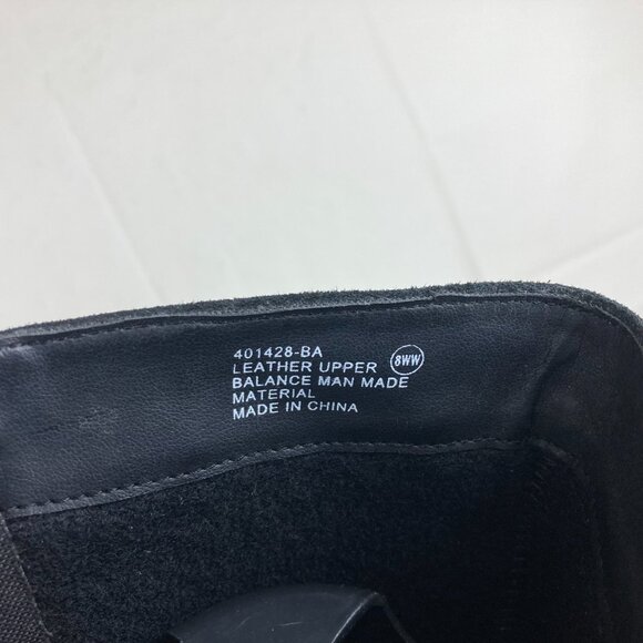 Sillouettes Women Sz 8W Wide Tall Suede Black Leather Riding Boots Low Block - Picture 9 of 11